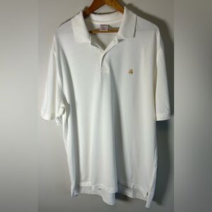 Brooks Brothers Polo Shirt 1818 Men's XXL White Performance Original Fit EUC